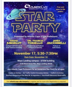 Star Party New Jersey November 17, 2023